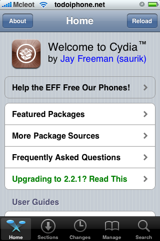 Detectado un Virus en Cydia