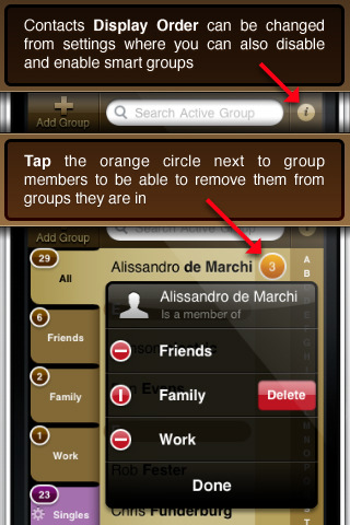 Groups: Gestor de Contactos – Aplicación