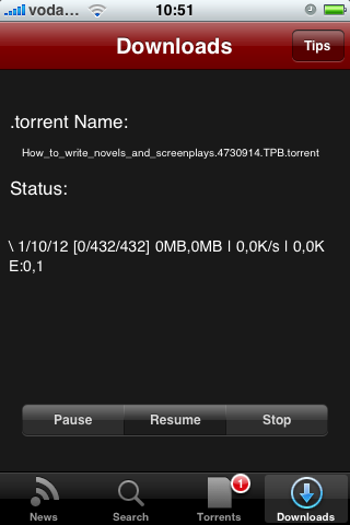 Guía Torrentula – Torrents en el iPhone / iPod Touch