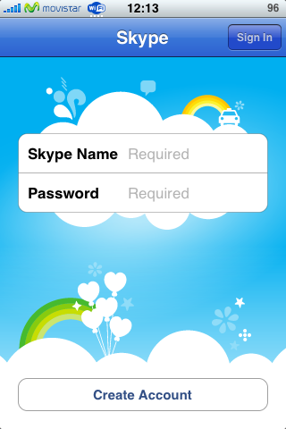 Skype ya disponible en la AppStore.