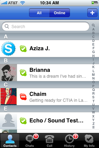 Skype sale mañana para el iPhone.