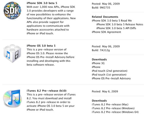iPhone OS 3.0 Beta 5