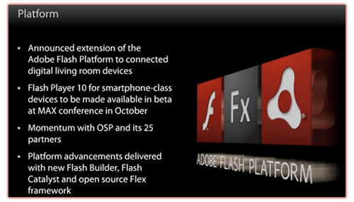 Flash Player 10 en octubre para iPhone 2010