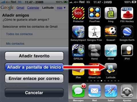 Google Latitude disponible para iPhone