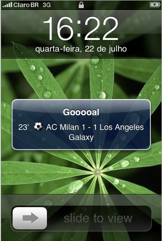 Gooooal 2009 con Notificaciones Push