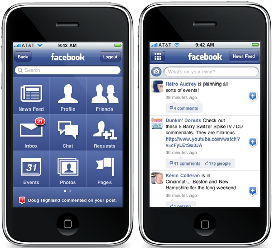 Facebook 3.0 para iPhone e iPod touch.