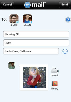 12mail, manda video-mensajes desde el iPhone.