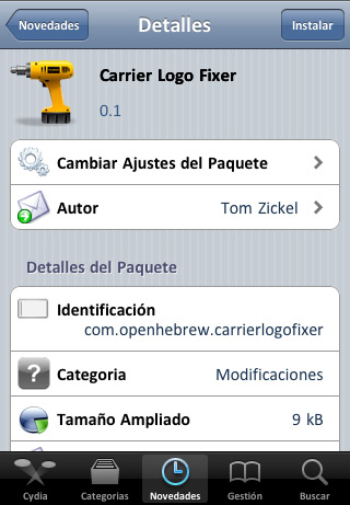 Carrier Logo Fixer disponible