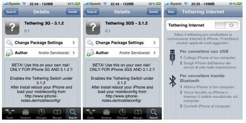 Activar el Tethering en los 3G y los 3GS con 3.1.2