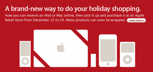 Apple anuncia la opción reserva Pick Up para las compras de Navidad