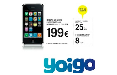 Tiendas de Yoigo venden el iPhone a 200 €