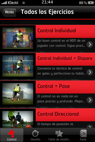 Master Control: Entrena con el F.C. Barcelona.