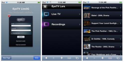 Live3G: La nueva Web App Elgato para ver la TV Streaming con la red 3G y Wi-Fi