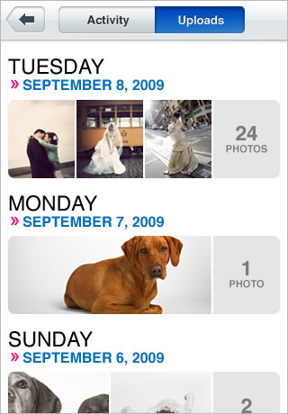 Flickr para el iPhone actualizado para soportar múltiples Cargas