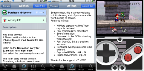 N64 iPhone ya está en Cydia