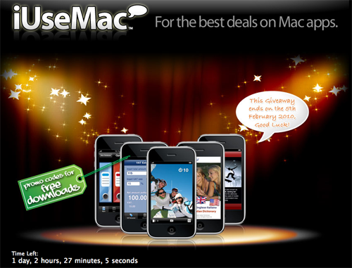 iUseMac anuncia 48 horas de App´s Gratis para el iPhone mediante Códigos