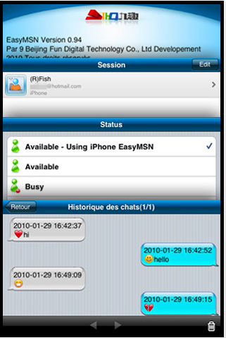 EasyMSN, el Messenger en tu iPhone