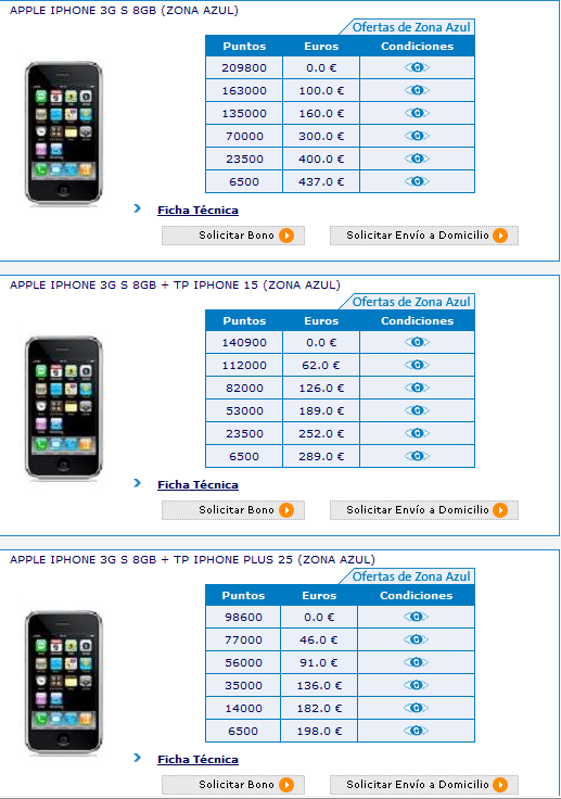 Movistar ya ha incorporado el modelo presentado el 7 de Junio. El iPhone 3GS de 8GB