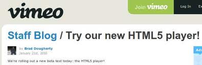 VIMEO: Ya podemos ver sus videos sin Flash!