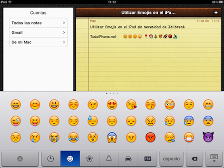 Activa también los Emojis en tu iPad o iPhone sin necesidad de Jailbreak