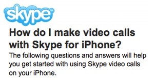 Skype parece que también tendrá videollamada en el iPhone