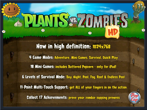 Plants Vs Zombies HD ya tiene GameCenter