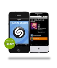 Encuentra con Shazam y escucha con Spotify