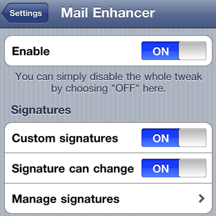Mail Enhancer, personaliza tus firmas para el correo en iOS