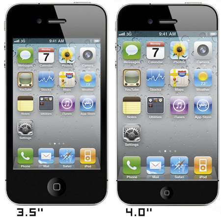 Corren rumores sobre una pantalla de 4″ para el iPhone5