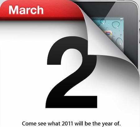 Apple anuncia un evento relacionado con el iPad para el próximo 2 de marzo
