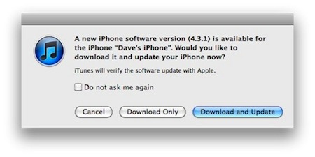 iOS 4.3.1 ya disponible