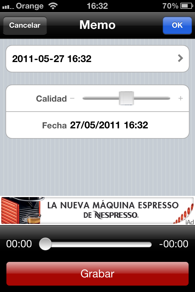 Audio Memos, grabador de voz para iPhone y iPod Touch