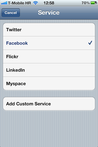 La integración de redes sociales en iOS 5 no se limita a Twitter
