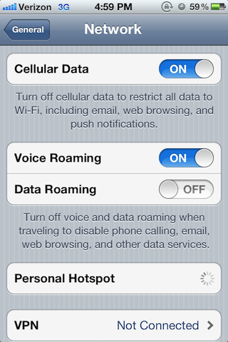 El iPhone 4S no permite desactivar la red 3G manualmente