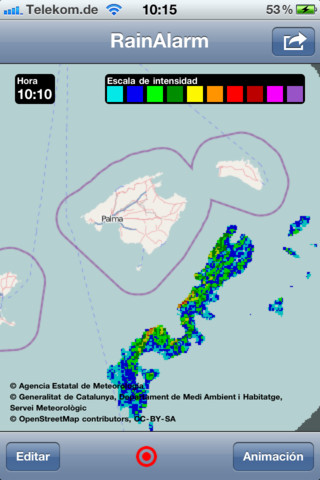 RainAlarm Extended te avisa cuando va a llover para que te lleves el paraguas