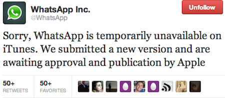¡Que no cunda el pánico! Whatsapp volverá pronto al App Store