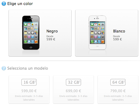 Se reduce el tiempo de espera al comprar un iPhone 4S en el Apple Store Online