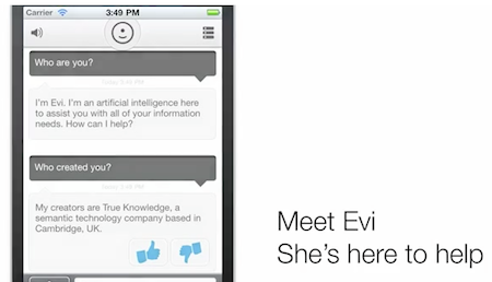 Evi, la alternativa a Siri en el App Store para los que no tienen un iPhone 4S