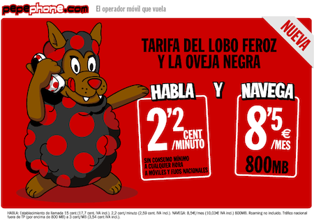 Pepephone presenta su nueva tarifa Lobo Feroz y la Oveja Negra