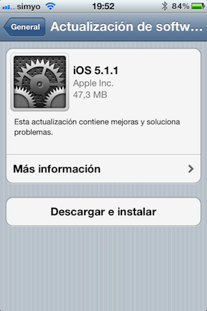 iOS 5.1.1 ya disponible