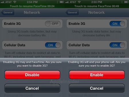 iOS 5.1.1 deja pistas que nos hacen pensar que FaceTime podría usarse con conexiones 3G pronto