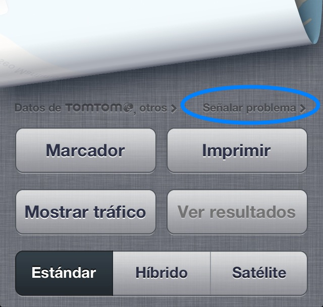 Mapas iOS 6 reportar problema