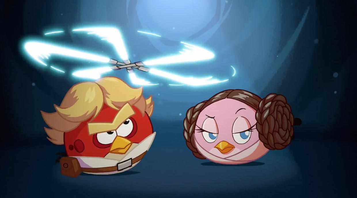 angry birds star wars video