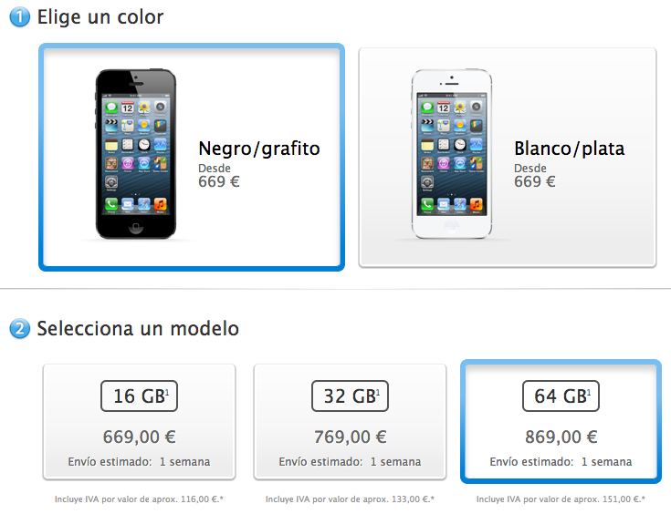 iPhone 5 disponible en una semana en España