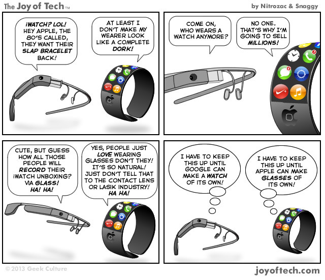 Google Glass vs Apple iWatch [Humor] 1