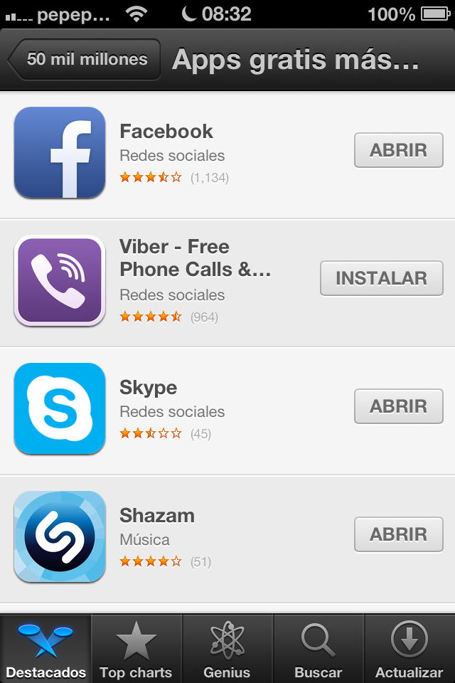 Apps gratis más descargadas - TiP