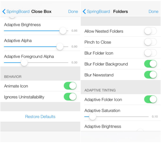 Ajustes iOS 7 Nuevas Caracteristicas