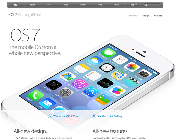 Apple iOS 7 Official Page