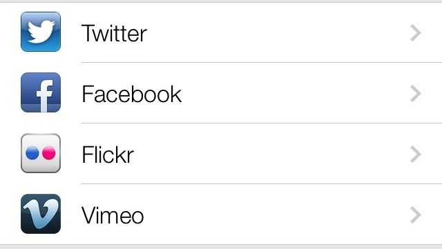 Flickr Vimeo iOS 7