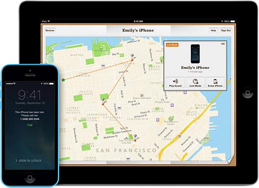 Find my iPhone iOS 7 iPhone iPad